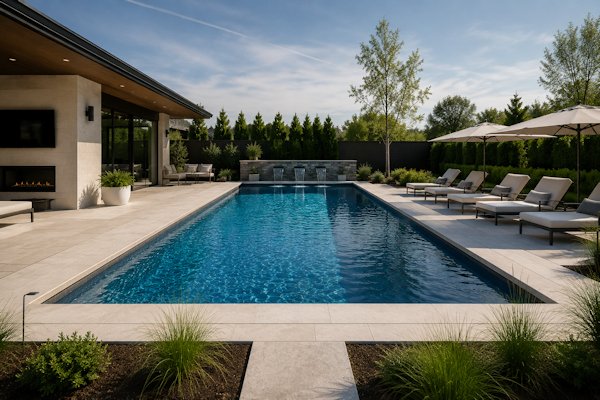 rectangular fiberglass pools